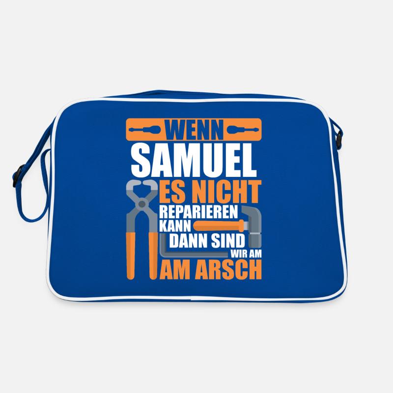 Vorname Samuel Name Geburtstag Geschenk Retro Tasche