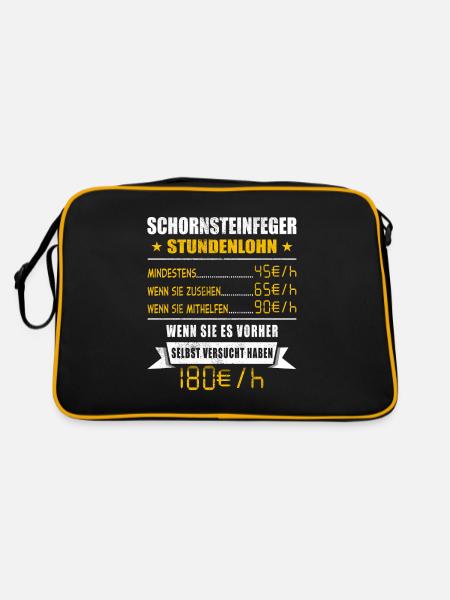 Schornsteinfeger - Retro Tasche - Schwarz/Gold