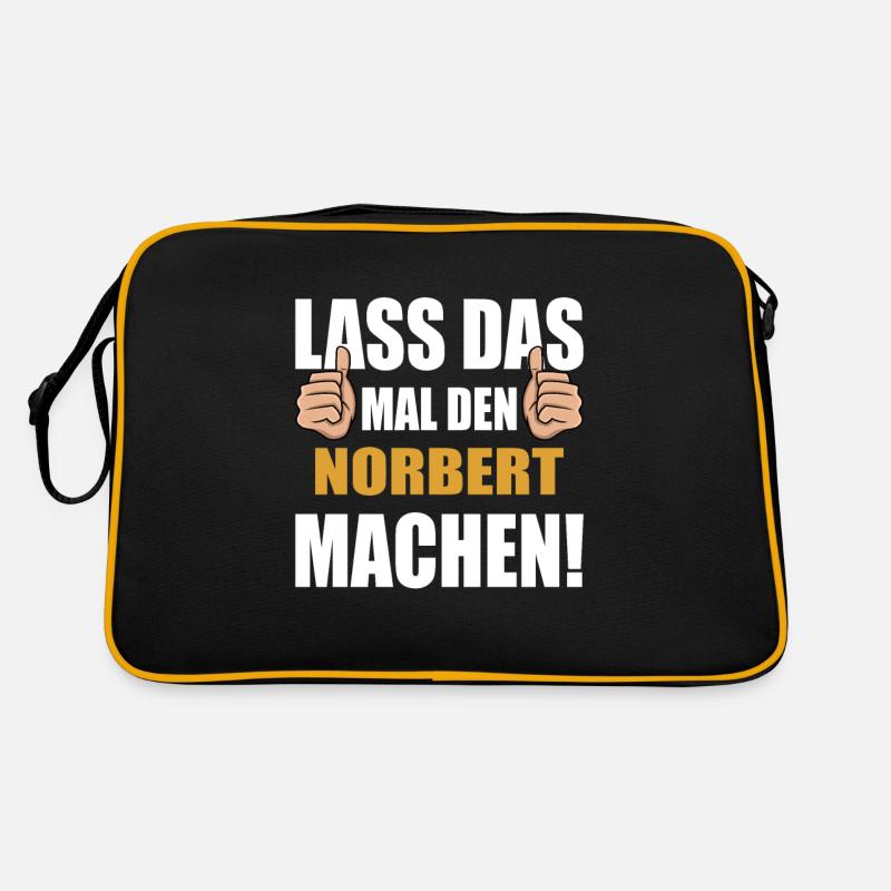 Lass das mal den Norbert machen - Retro Tasche - Schwarz/Gold