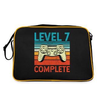 Level 7 Complete - Retro Tasche - Schwarz/Gold - Hinten