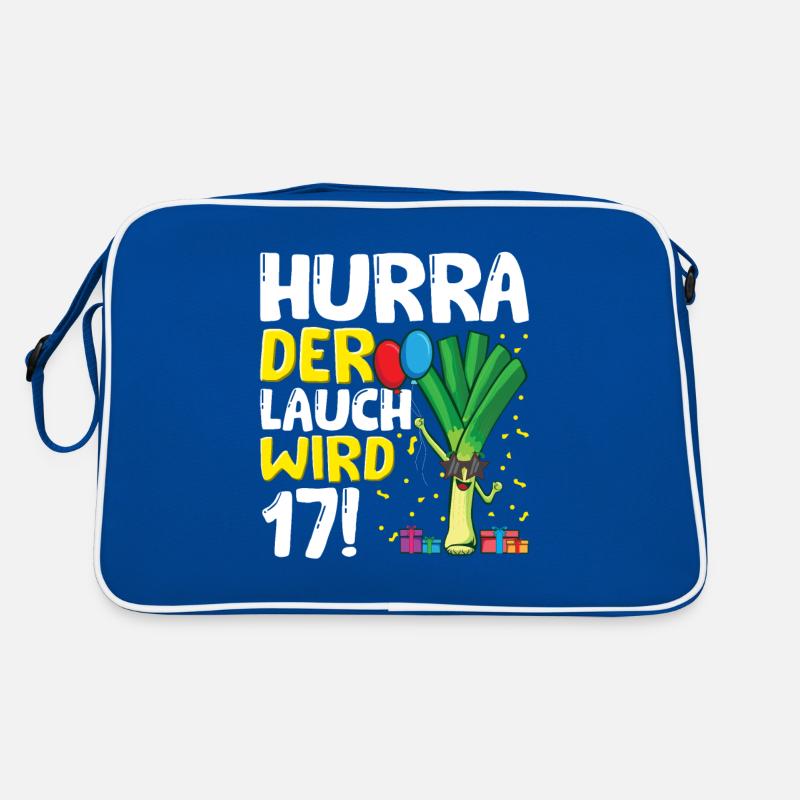 Hurra der Lauch wird 17 Retro Tasche