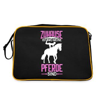 Voltigieren - Retro Tasche - Schwarz/Gold - Hinten