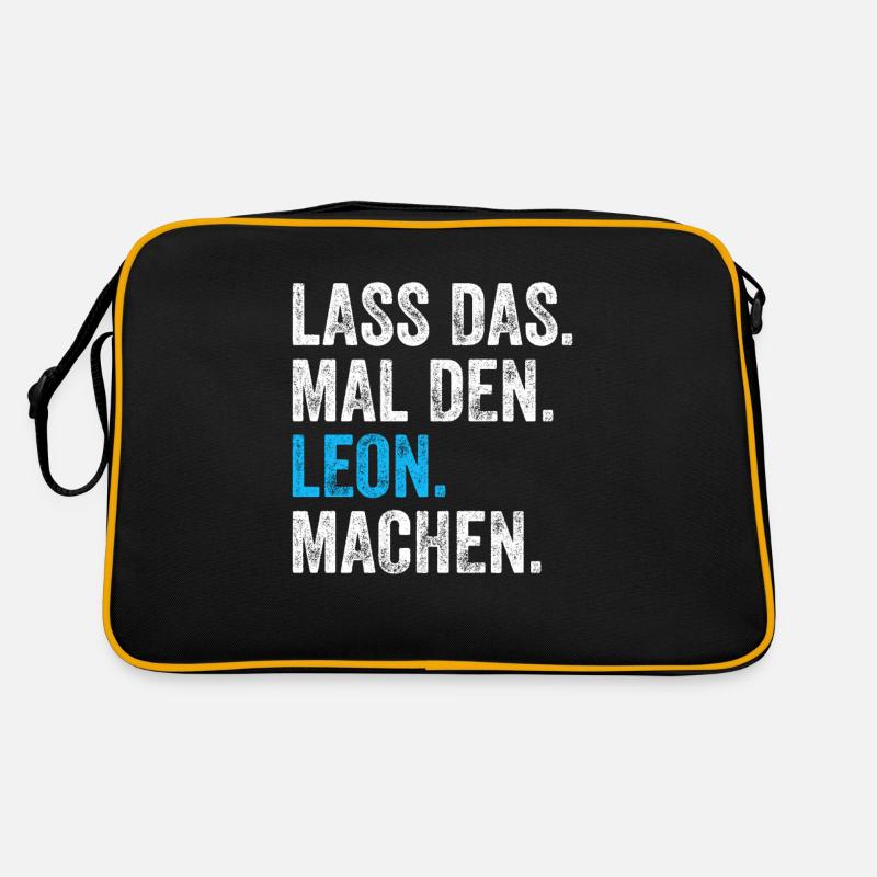 Lass das mal den Leon machen Name Retro Tasche
