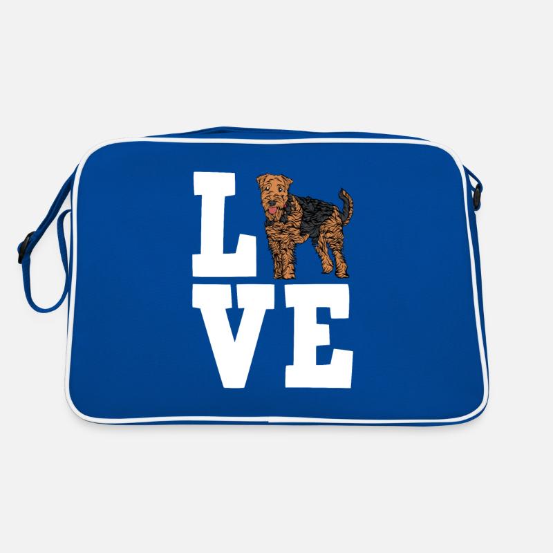 Airedale Terrier Geschenk Hunde Retro Tasche