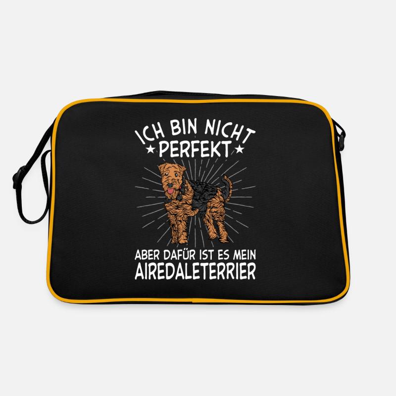 Airedale Terrier Geschenk Hunde Retro Tasche