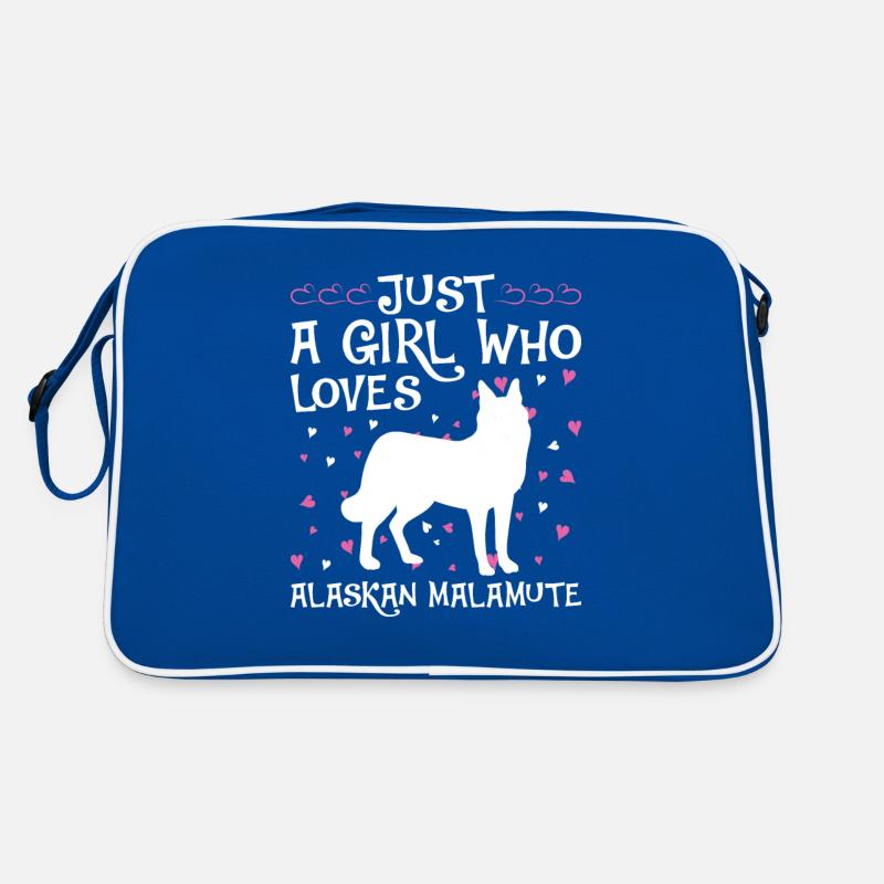 Alaskan Malamute Geschenk Hunde Retro Tasche