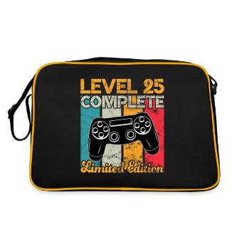 Niveau 25 complet Anniversaire de jeu - Sac Retro - noir/or - Dos
