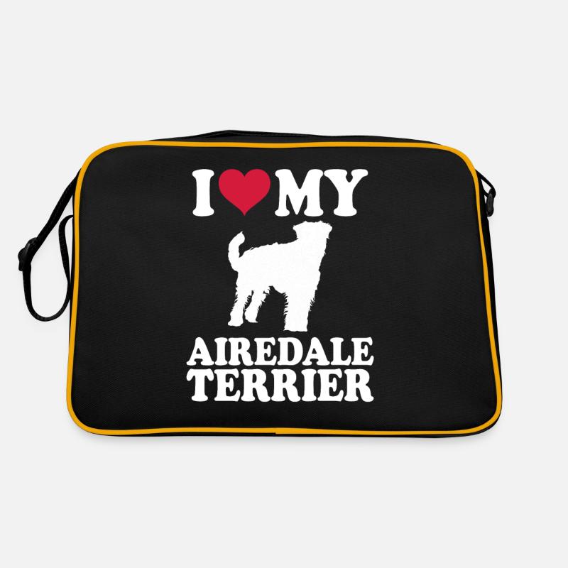 Airedale Terrier Geschenk Hunde Retro Tasche