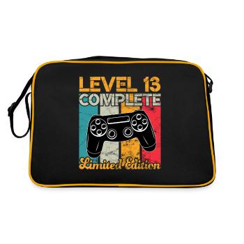 Level 13 complete Gaming Birthday - Retro Bag - black/gold - Back