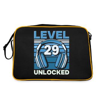 Level 29 Unlocked Gaming Birthday Gamer - Retro Bag - black/gold - Back