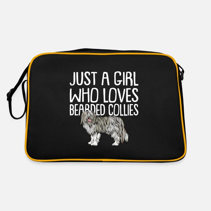 Bearded Collie Gift Dogs Retro Bag