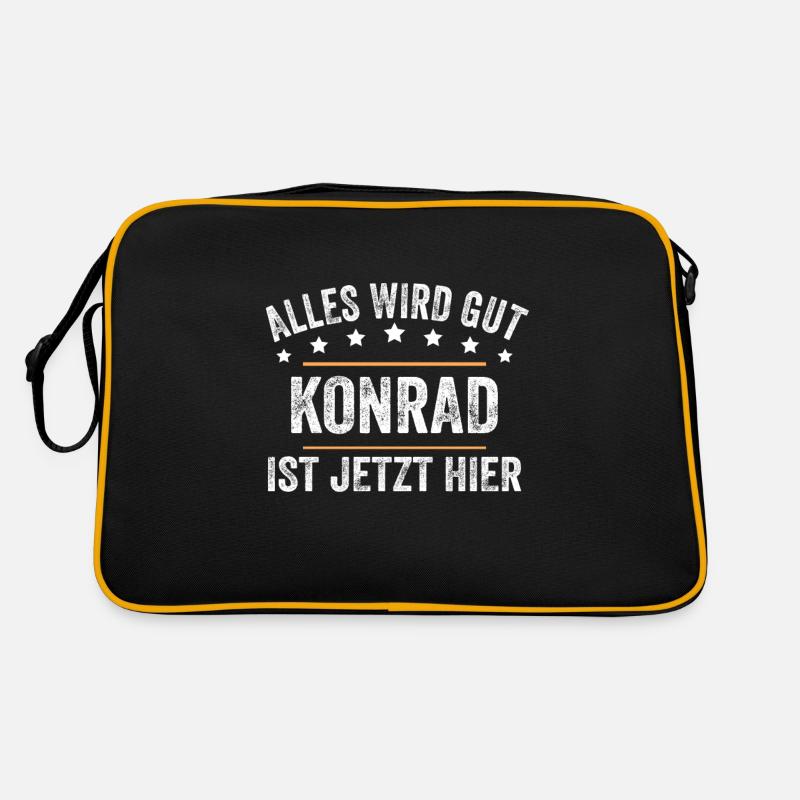 Konrad Vorname Name Geburtstag Retro Tasche