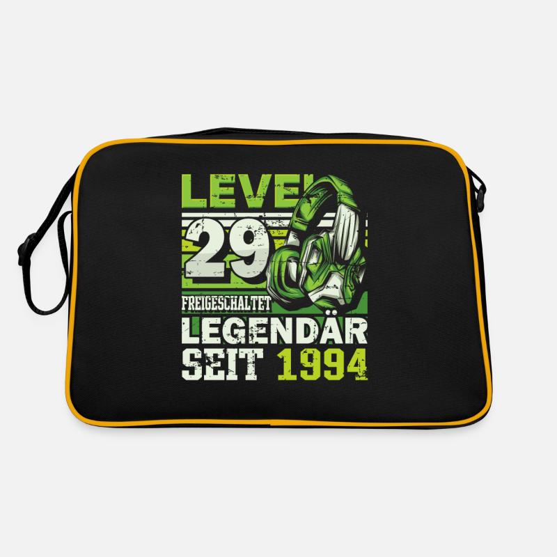 Level 29 freigeschaltet legendär seit 1994 - Retro Tasche - Schwarz/Gold