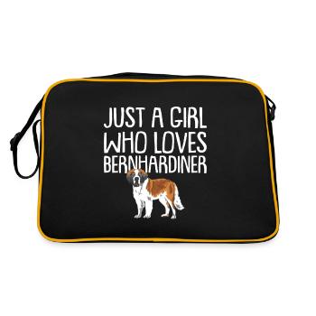 St. Bernard Chiens Cadeaux - Sac Retro - noir/or - Dos