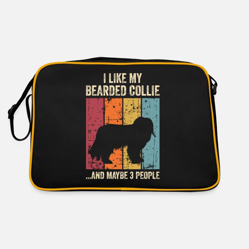 Bearded Collie Gift Chiens Sac Retro