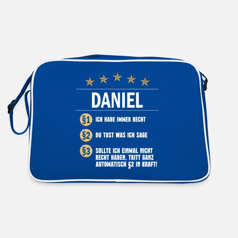 Daniel Habe immer Recht Namenstag Retro Tasche