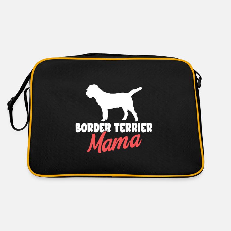Border Terrier Geschenk Hunde Retro Tasche