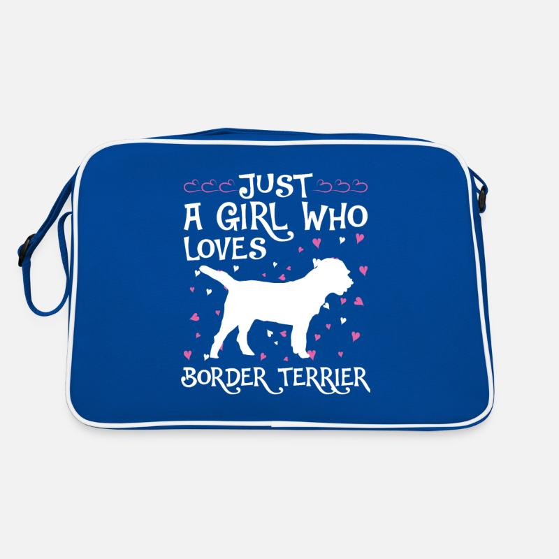 Border Terrier Geschenk Hunde Retro Tasche