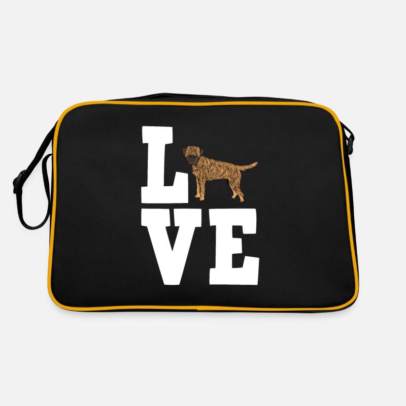 Border Terrier Geschenk Hunde Retro Tasche