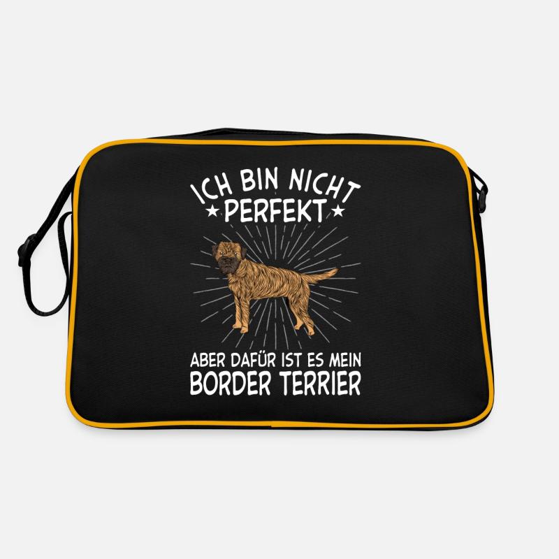 Border Terrier Geschenk Hunde Retro Tasche