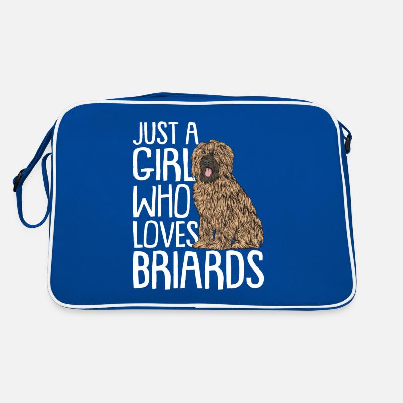 Briard Geschenk Hunde Retro Tasche
