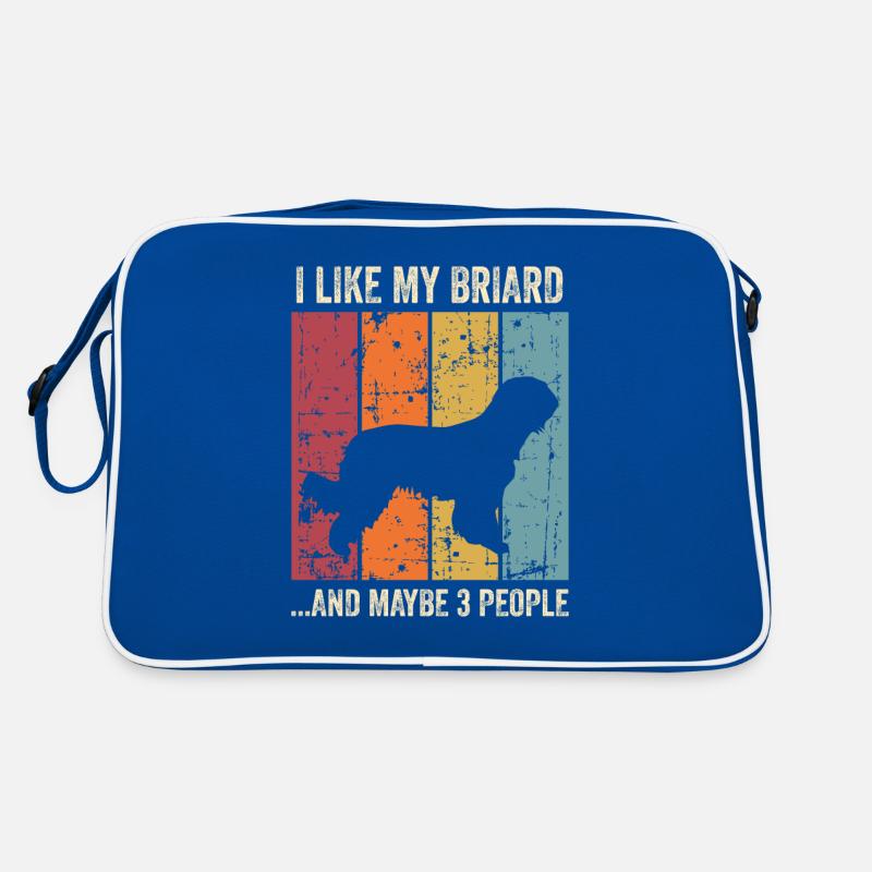 Briard Geschenk Hunde Retro Tasche