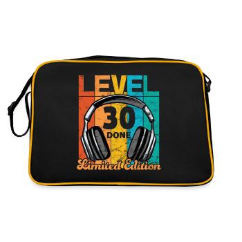 Anniversaire de jeu 30 ans Niveau 30 complet - Sac Retro - noir/or - Dos