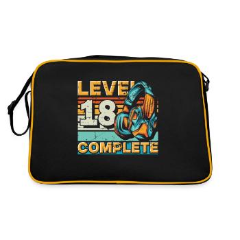 Gaming Birthday Level 18 Complete for gamers. - Retro Bag - black/gold - Back
