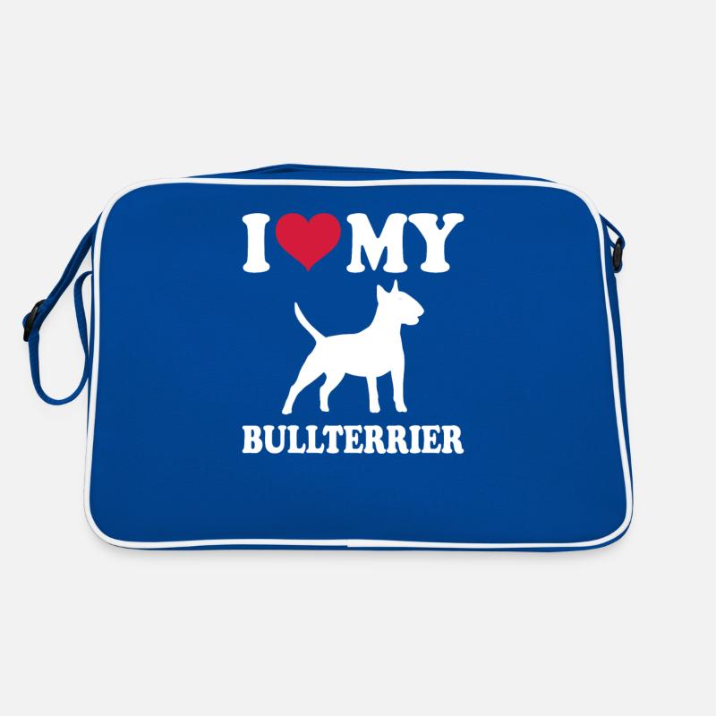 Bullterrier Geschenk Hunde Retro Tasche