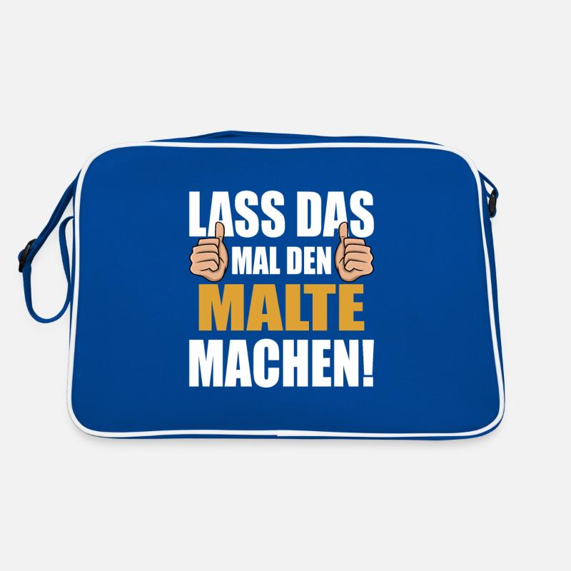 Lass das mal den Malte machen Retro Tasche
