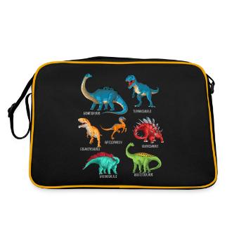 My Dinosaur Alphabet Kids Species Dino A-Z - Retro Bag - black/gold - Back