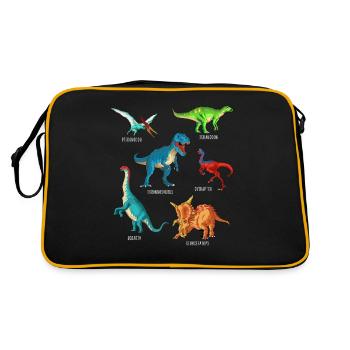 My Dinosaur Alphabet Kids Species Dino A-Z - Retro Bag - black/gold - Back