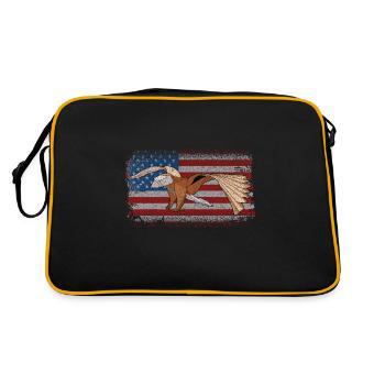 Origami Japanese Art Folding Crane Paper - Retro Bag - black/gold - Back