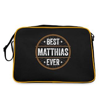 Meilleur Matthias Ever Prénom Nom Cadeau - Sac Retro - noir/or - Dos