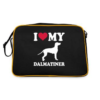 Propriétaire de chien de chien dalmate - Sac Retro - noir/or - Dos
