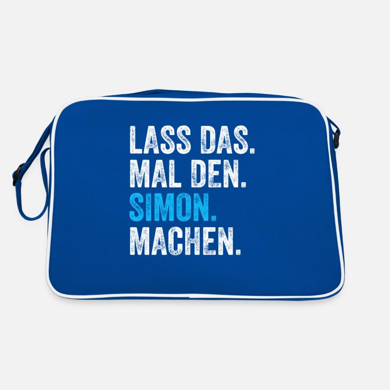 Lass das mal den Simon machen Name Retro Tasche