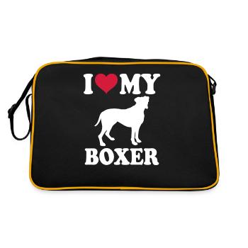Propriétaire de chien boxeur allemand - Sac Retro - noir/or - Dos