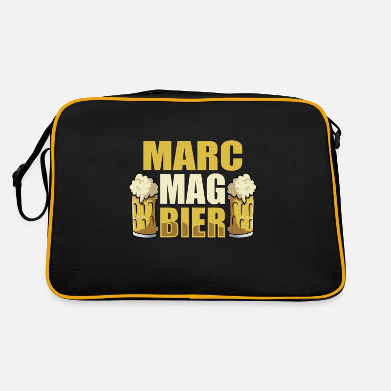 Marc mag Bier Name Geburtstag Retro Tasche