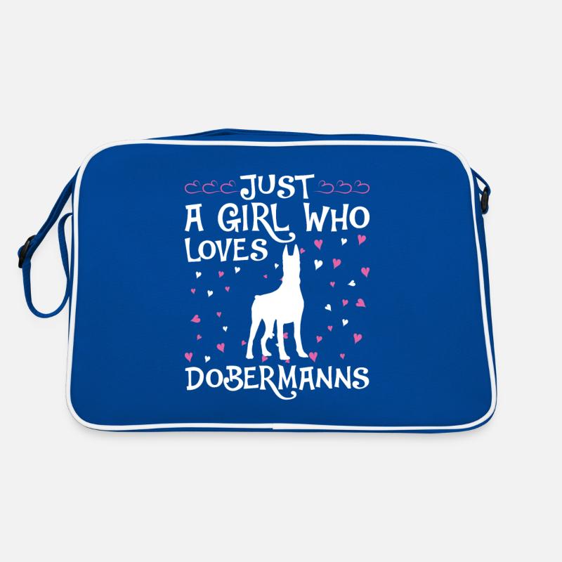 Dobermann Hund Dog Hundehalter Retro Tasche
