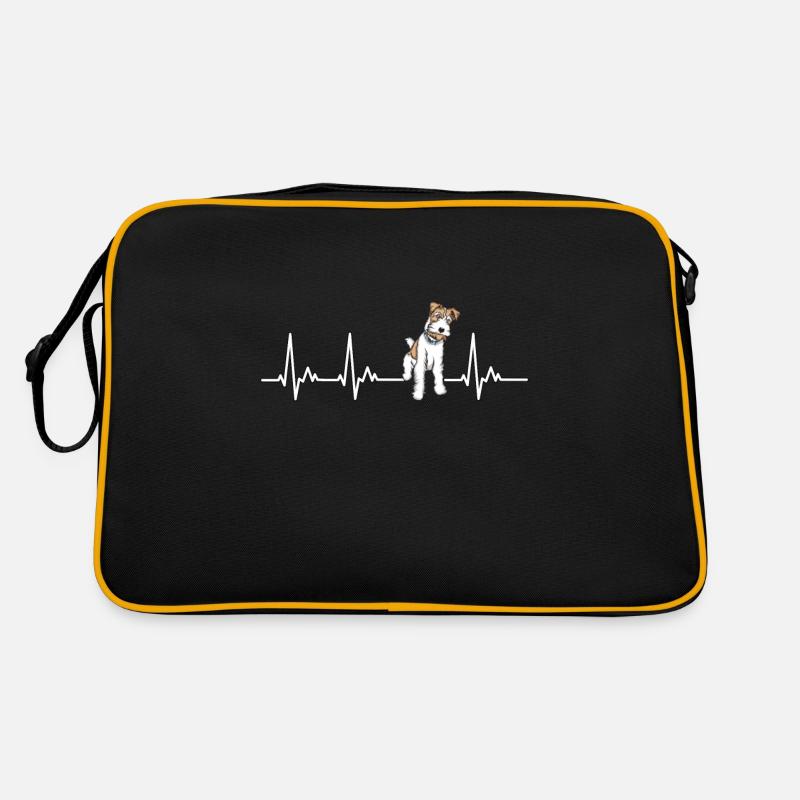 Foxterrier Hund Dog Hundehalter Retro Tasche