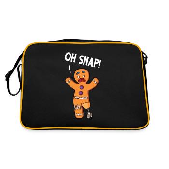 Leg surgery wheelchair lost leg - Retro Bag - black/gold - Back