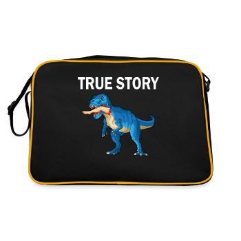 Leg surgery wheelchair lost leg - Retro Bag - black/gold - Back