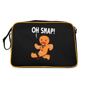 Leg surgery wheelchair lost leg - Retro Bag - black/gold - Back