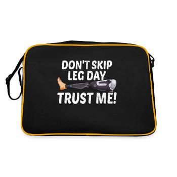 Leg surgery wheelchair lost leg - Retro Bag - black/gold - Back