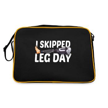 Leg surgery wheelchair lost leg - Retro Bag - black/gold - Back