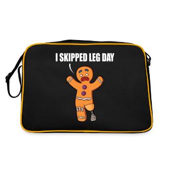 Leg surgery wheelchair lost leg - Retro Bag - black/gold - Back