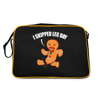 Leg surgery wheelchair lost leg - Retro Bag - black/gold - Back