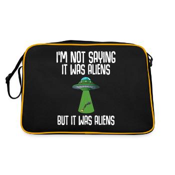 Leg surgery wheelchair lost leg - Retro Bag - black/gold - Back
