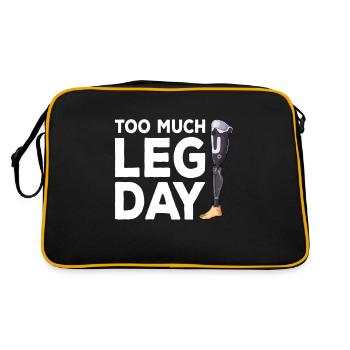 Leg surgery wheelchair lost leg - Retro Bag - black/gold - Back