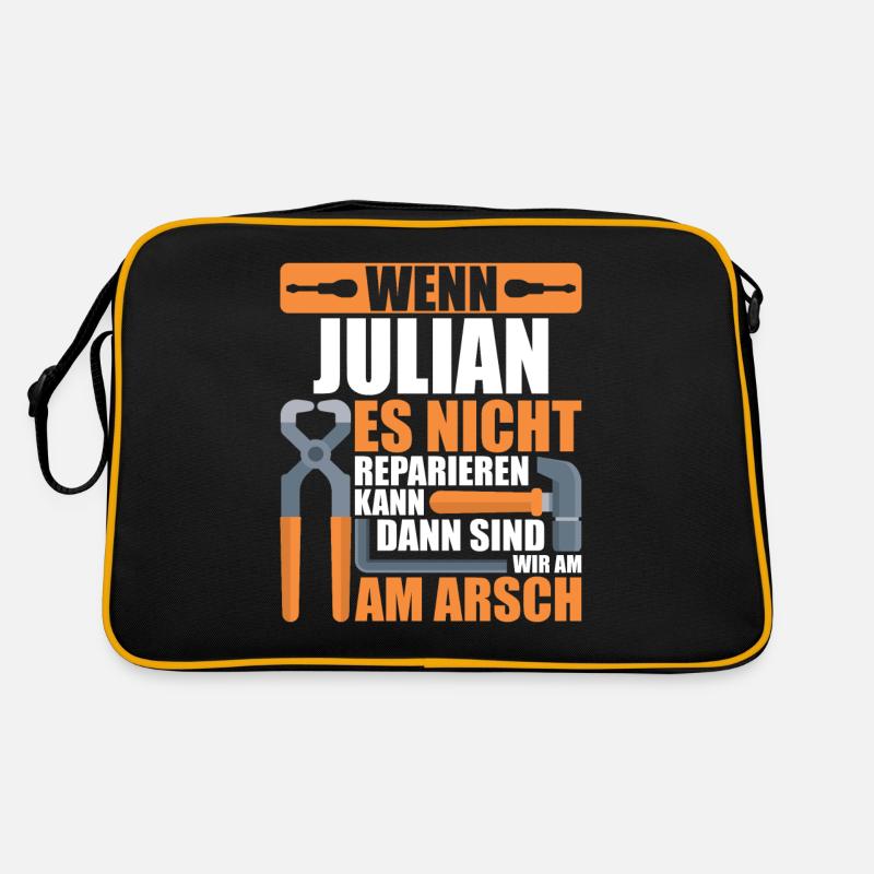 Vorname Julian Name Geburtstag Geschenk Retro Tasche